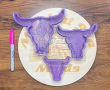 Load image into Gallery viewer, Small Aztec Bull Skull V2