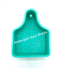 Load image into Gallery viewer, Tooled Leather Cow Tag