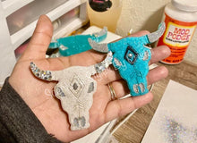 Load image into Gallery viewer, Aztec Bull Skull *VENT CLIP SIZE*