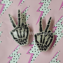 Load image into Gallery viewer, Skeleton Peace Sign *VENT CLIP SIZE*