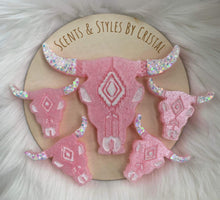 Load image into Gallery viewer, Aztec Bull Skull *VENT CLIP SIZE*