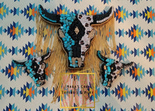 Load image into Gallery viewer, Aztec Bull Skull *VENT CLIP SIZE*
