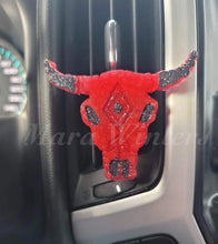 Load image into Gallery viewer, Aztec Bull Skull *VENT CLIP SIZE*