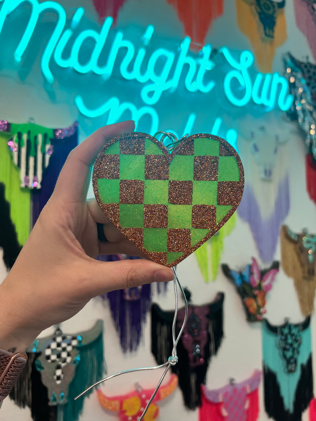 Checkered Heart *CAR FRESHIE*