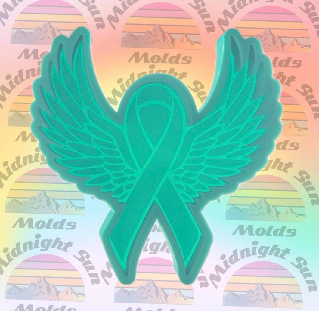 Awareness Ribbon with Wings