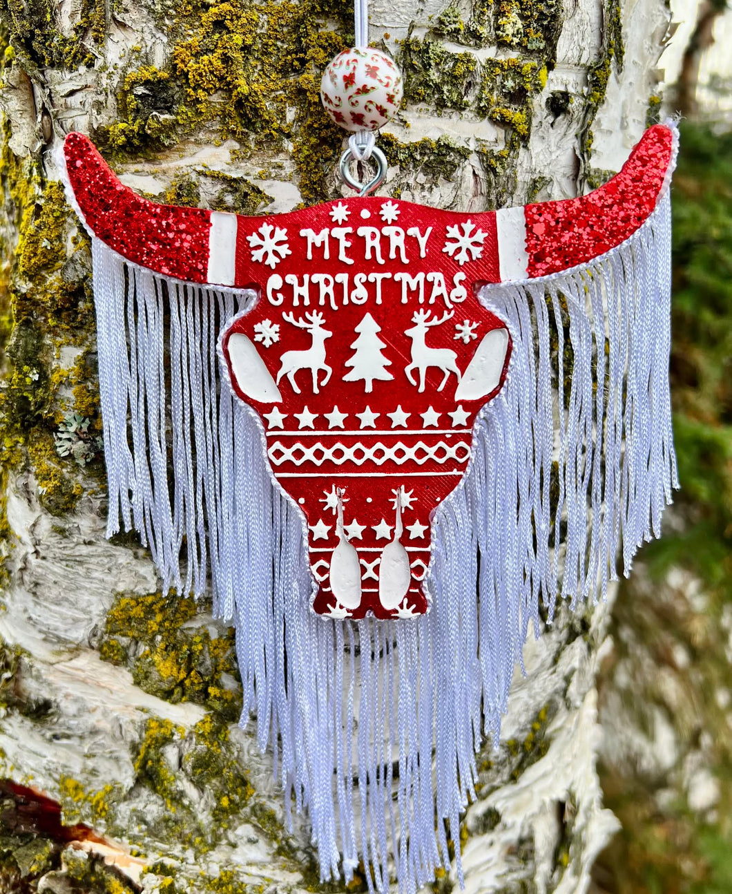 Christmas Sweater Bull Skull *Car Freshie*