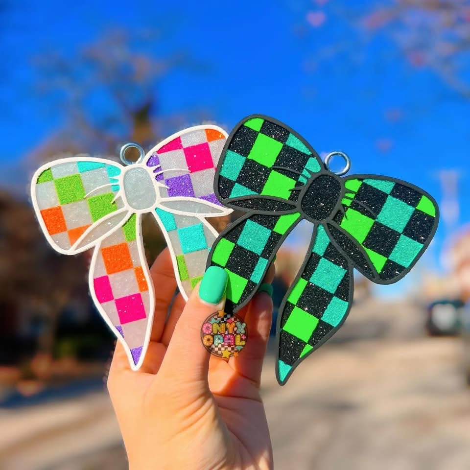 Checkared Pattern Bow Checkered Pattern Bow – Midnightsunmolds