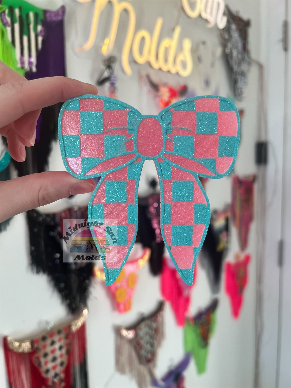 Checkared Pattern Bow Checkered Pattern Bow – Midnightsunmolds
