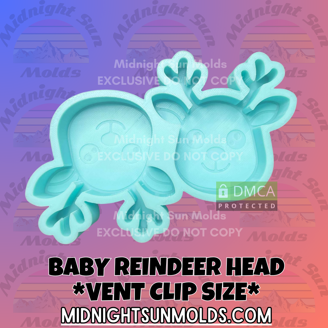 Baby Reindeer Head *VENT CLIP SIZE*