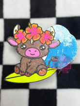 Load image into Gallery viewer, Surfing Highland Cow
