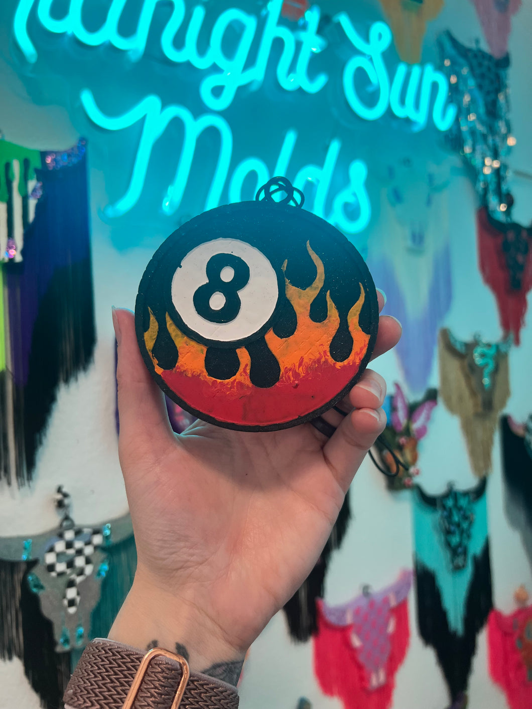 Flames 8 Ball *CAR FRESHIE*
