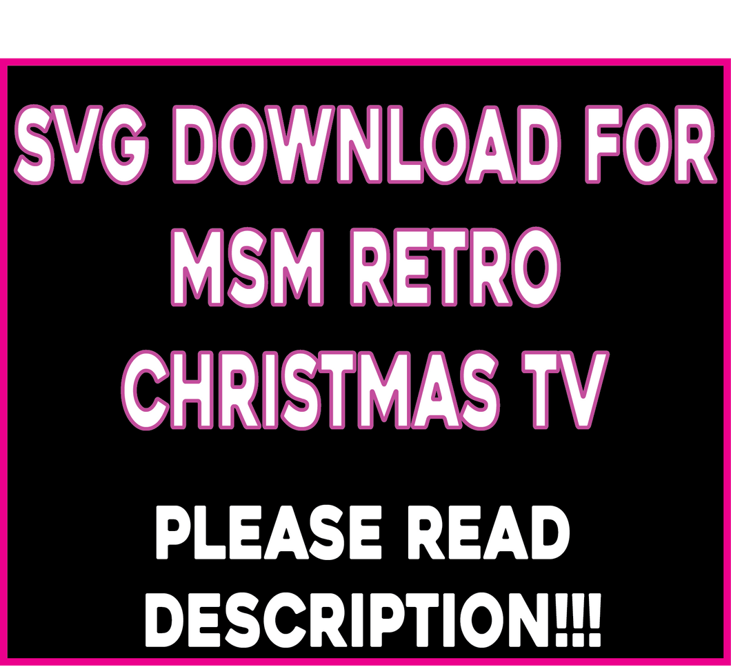 MSM Retro Christmas TV *SVG Digital File*