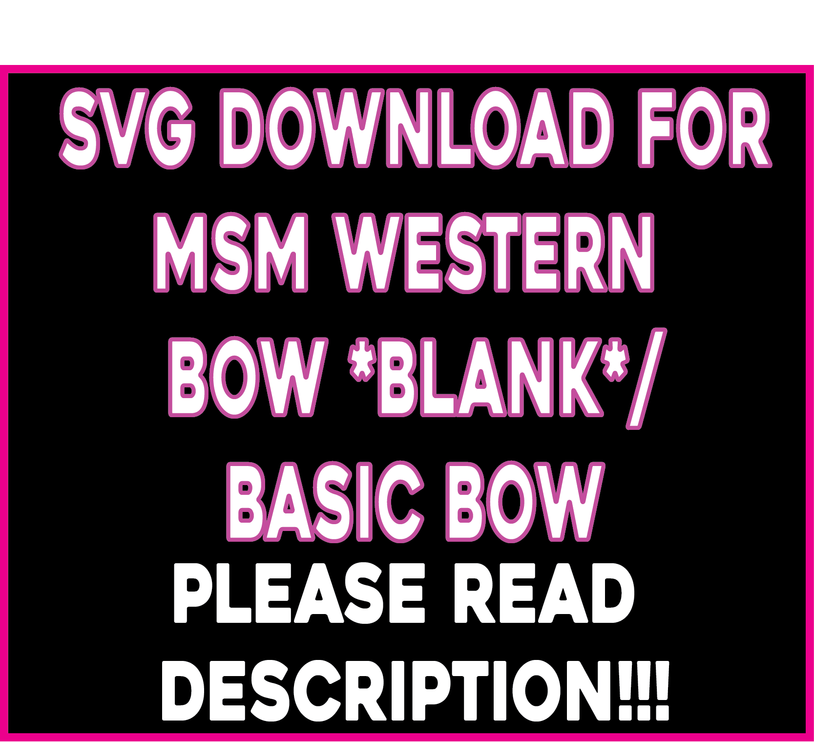 MSM Western Bow *BLANK*/Basic Bow *SVG DIGITAL FILE* – Midnightsunmolds