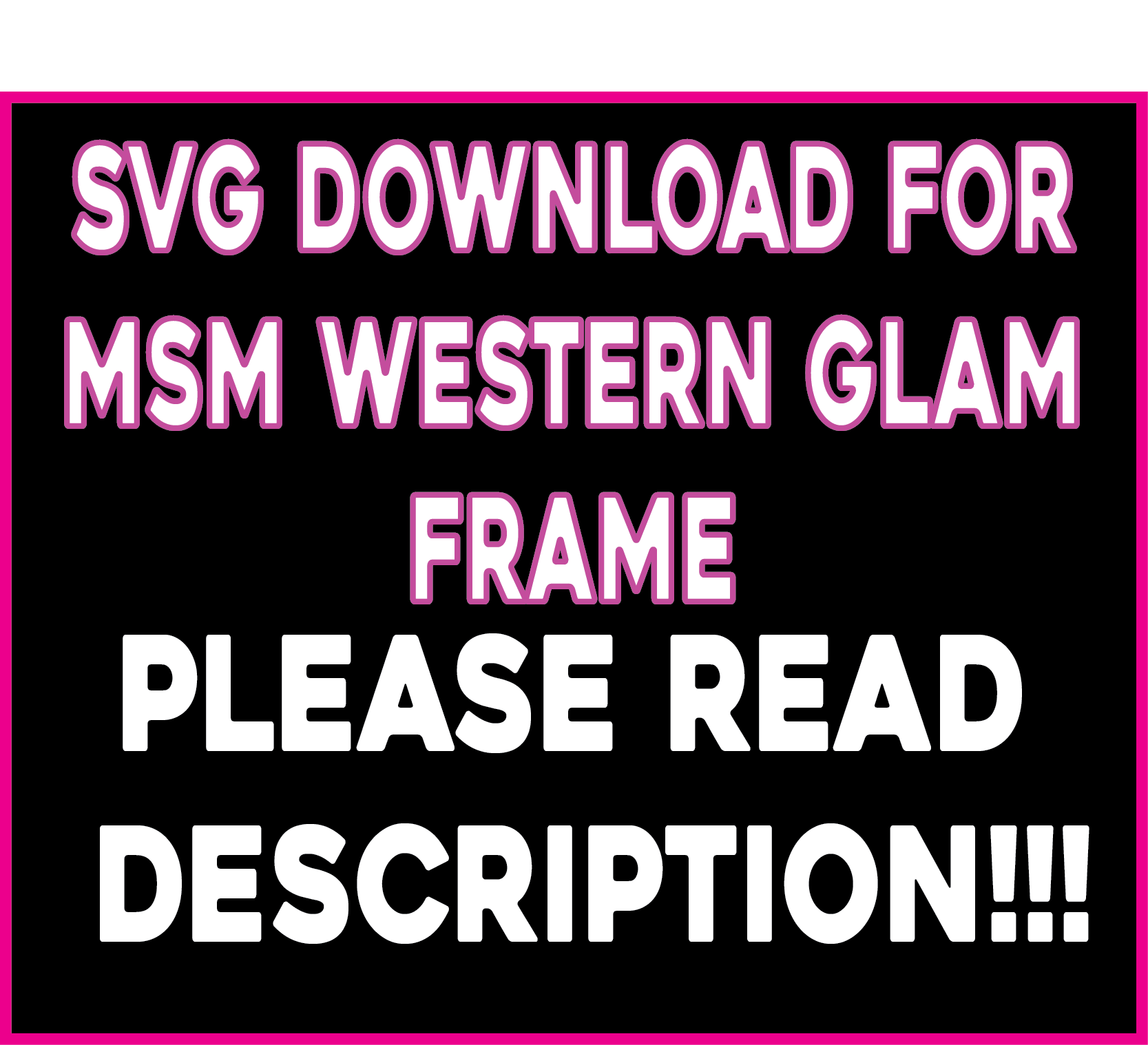 MSM Western Glam Frame *SVG Digital File* – Midnightsunmolds