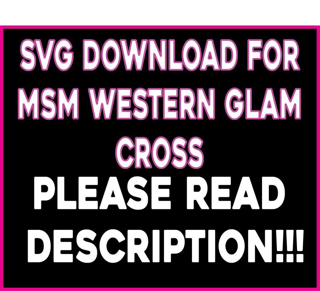 MSM Western Glam Cross *SVG Digital File*