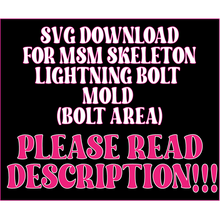 Load image into Gallery viewer, MSM Skeleton Peace Lightning Bolt (Bolt Area) *SVG Digital File*
