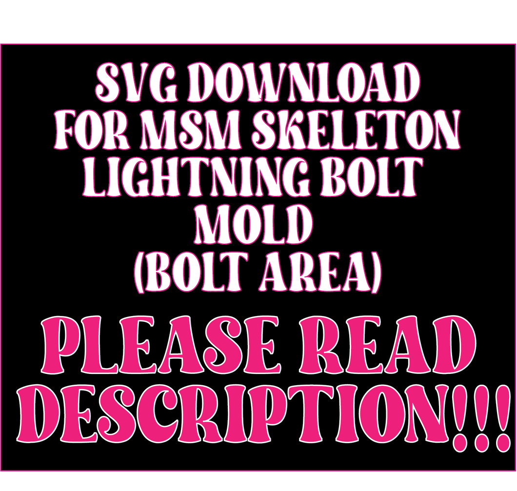 MSM Skeleton Peace Lightning Bolt (Bolt Area) *SVG Digital File*